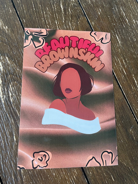 Beautiful Brown Skin Girl Art Print
