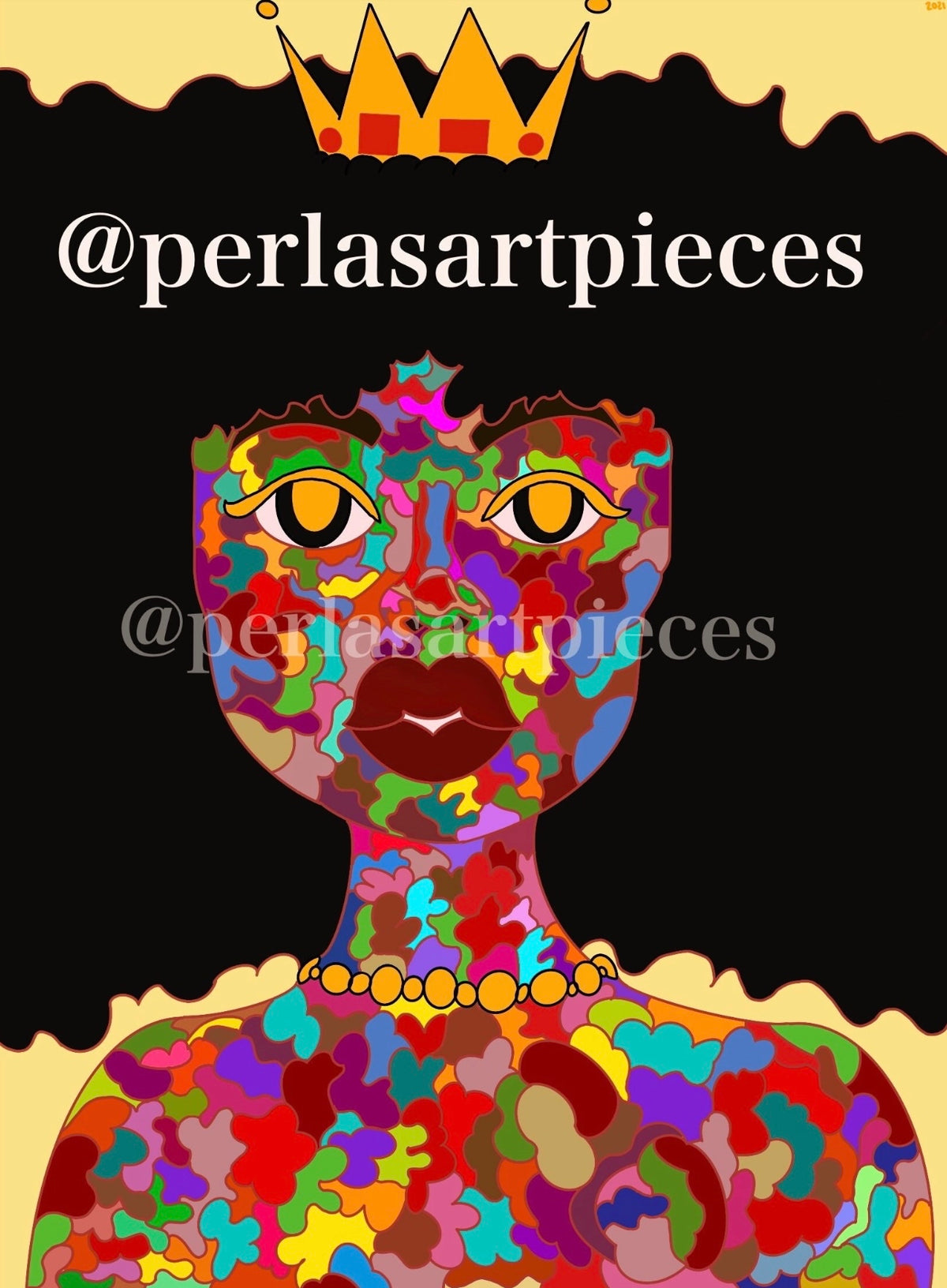 Althea Abstract Queen Original Art Print