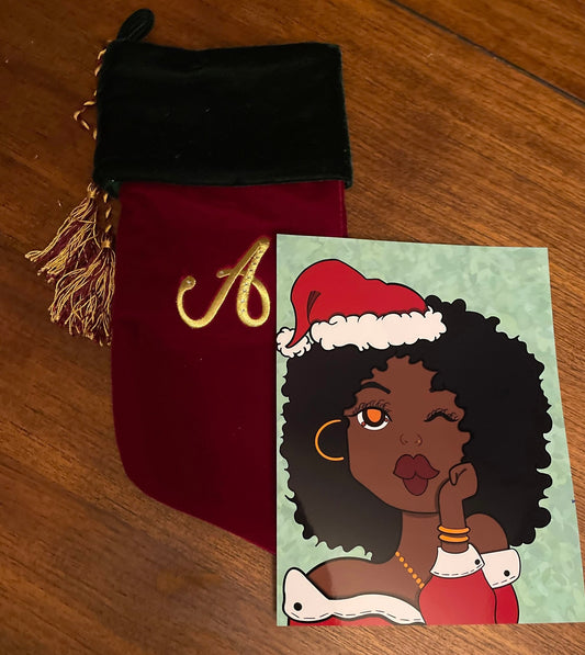 Shayla Christmas Original Character Art Print