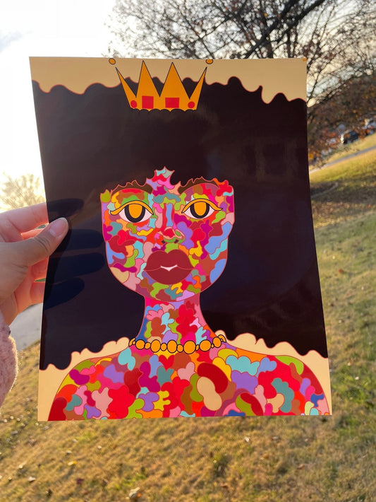 Althea Abstract Queen Original Art Print