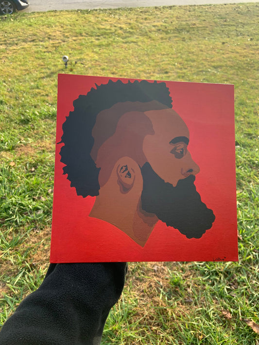 James Harden 10x10 Acrylic Painting