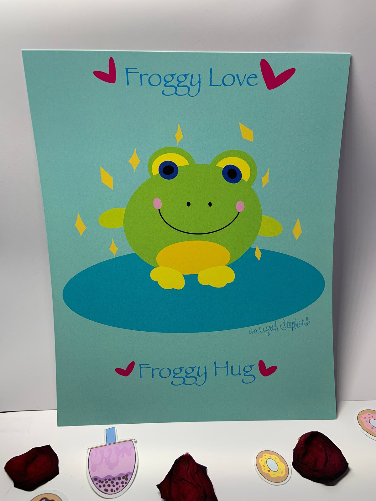 Fred Da Frog QueTee Original Character 8x10 Art Print