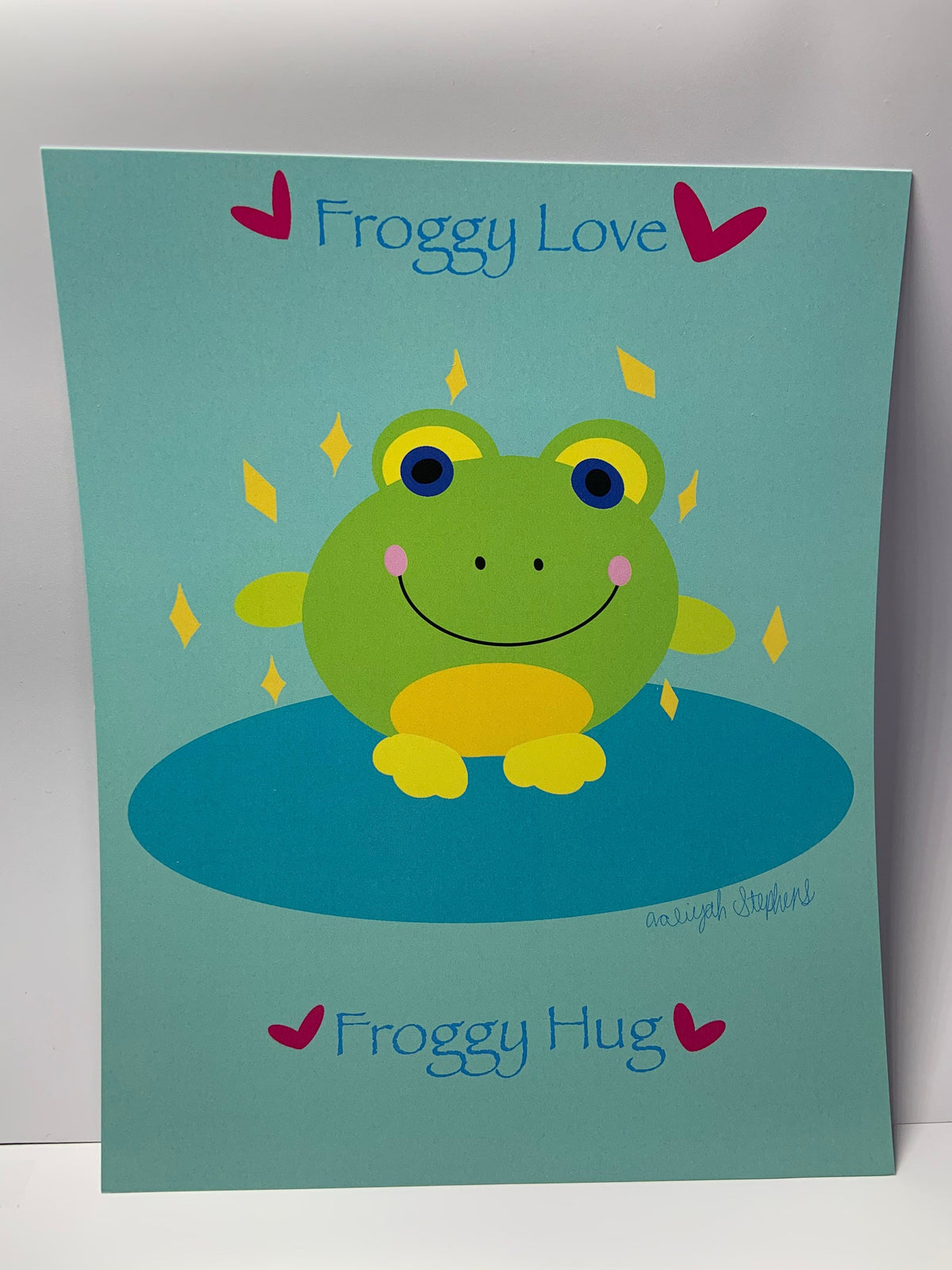 Fred Da Frog QueTee Original Character 8x10 Art Print