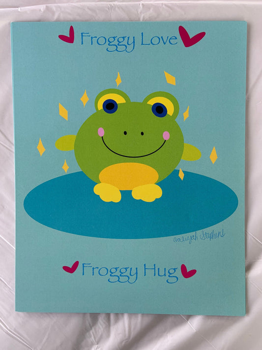 Fred Da Frog QueTee Original Character 8x10 Art Print