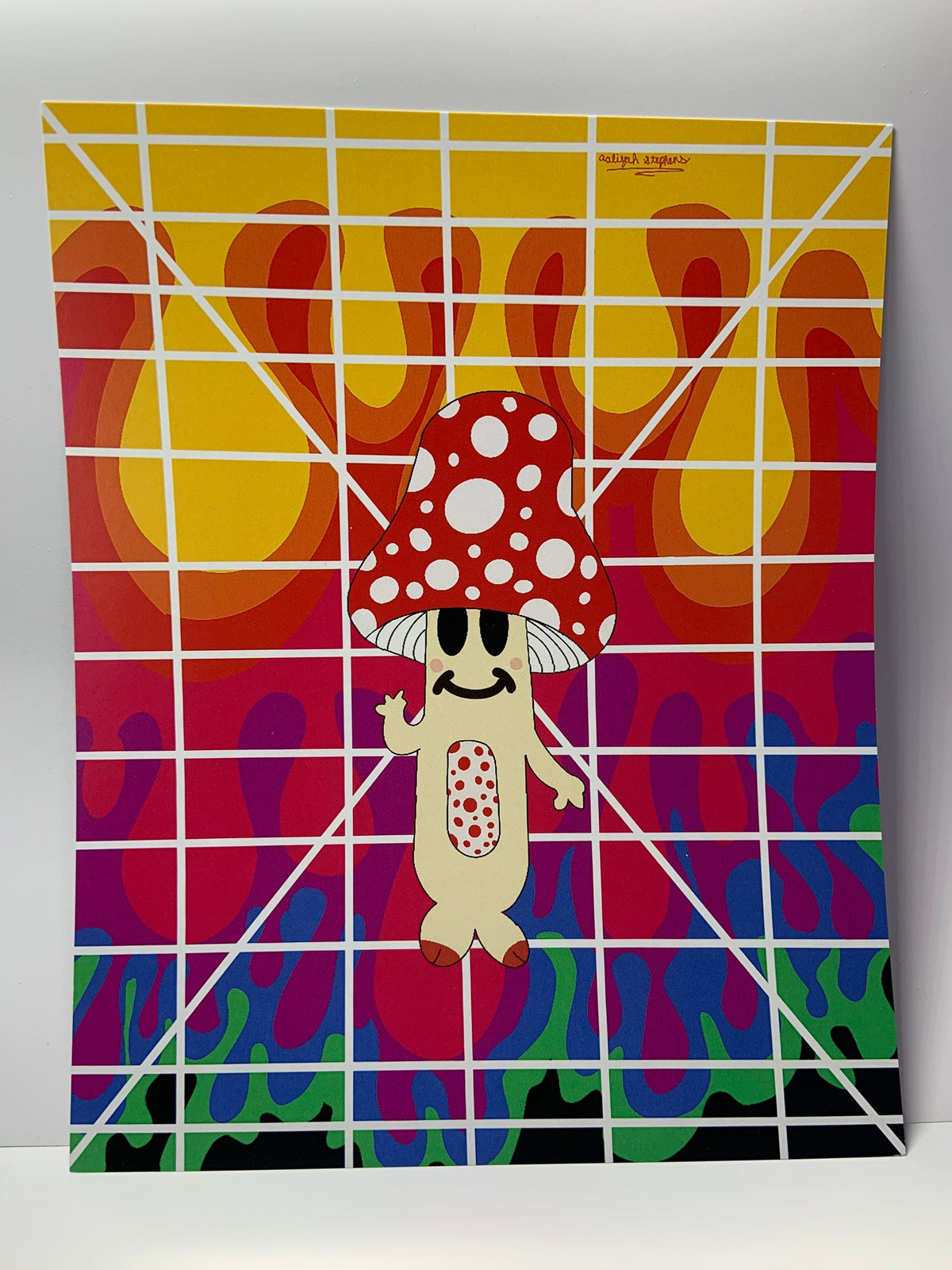 Marty Da Mushroom QueTee Original Character 8x10 Art Print