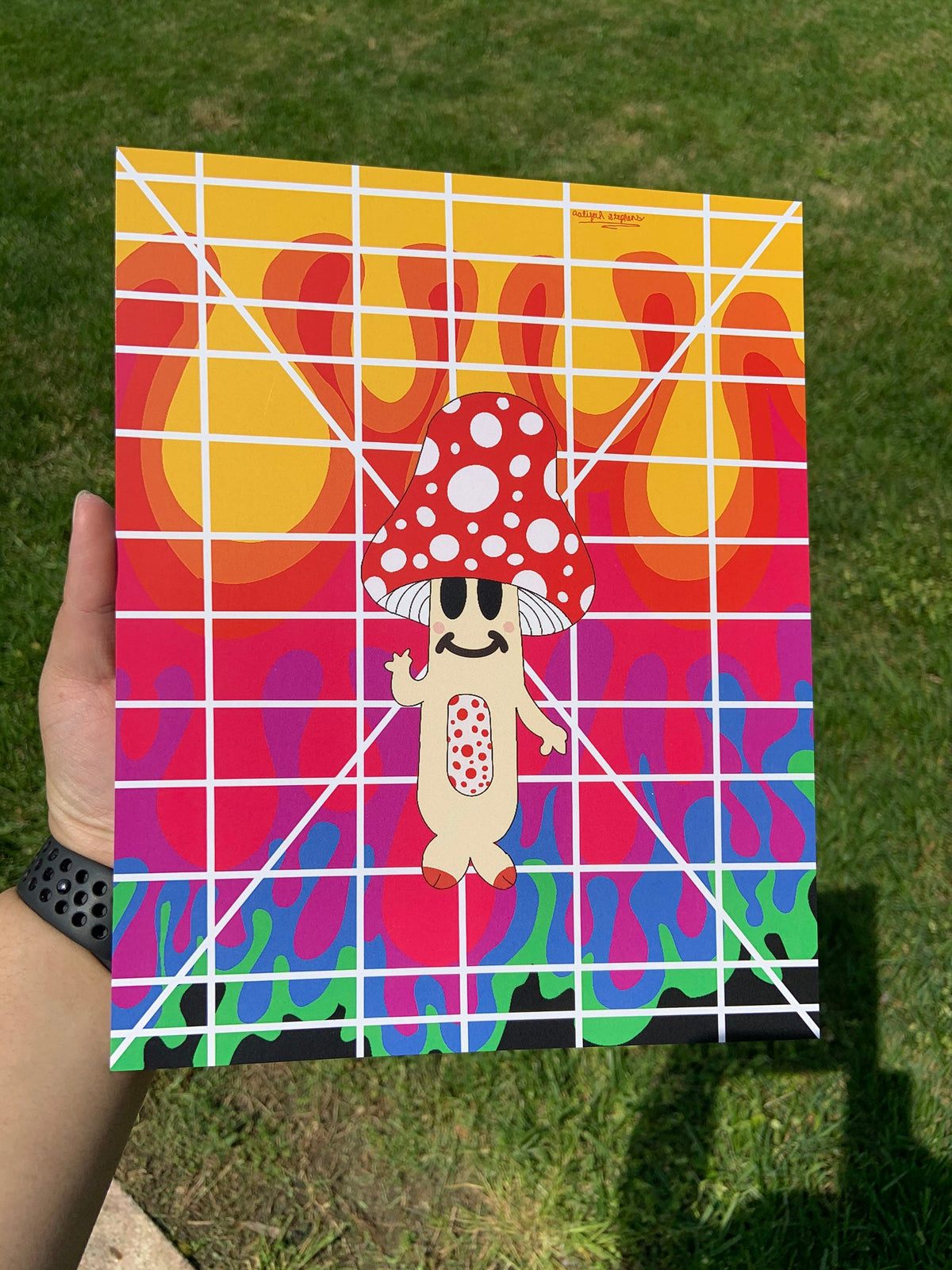 Marty Da Mushroom QueTee Original Character 8x10 Art Print