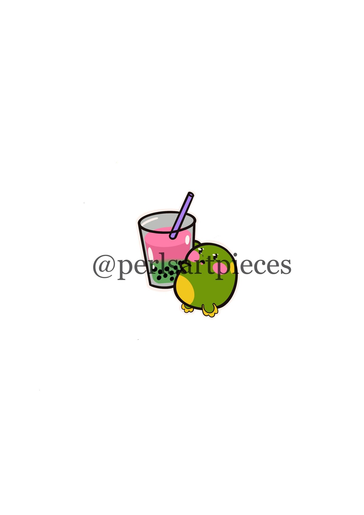 Boba Frog Sticker