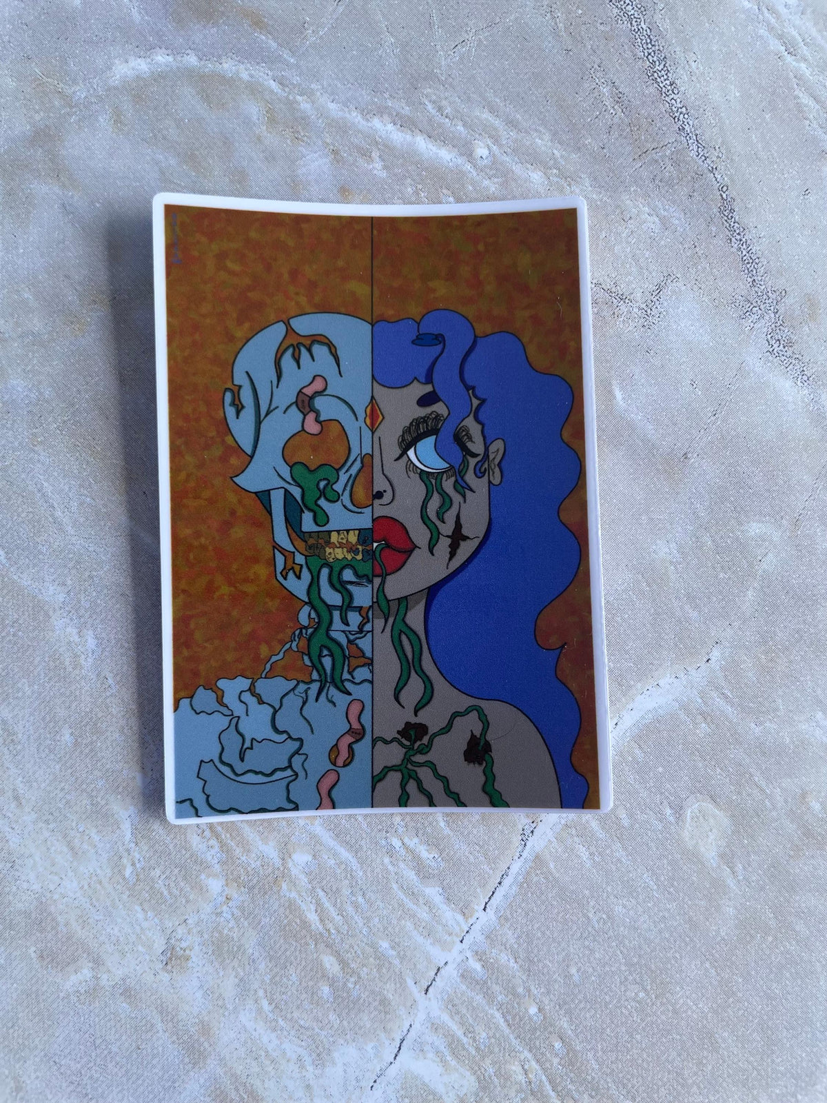 Elvira Bones Sticker