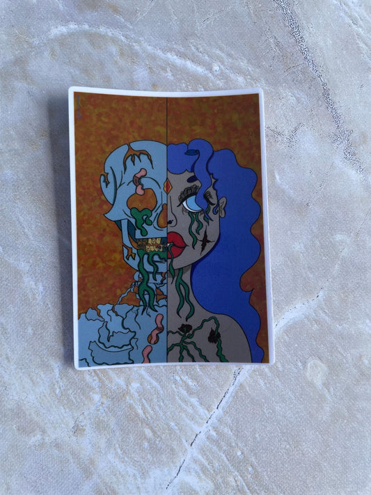 Elvira Bones Sticker
