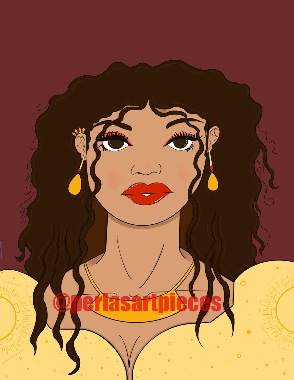 Evangeline Perlas Original Character Art Print