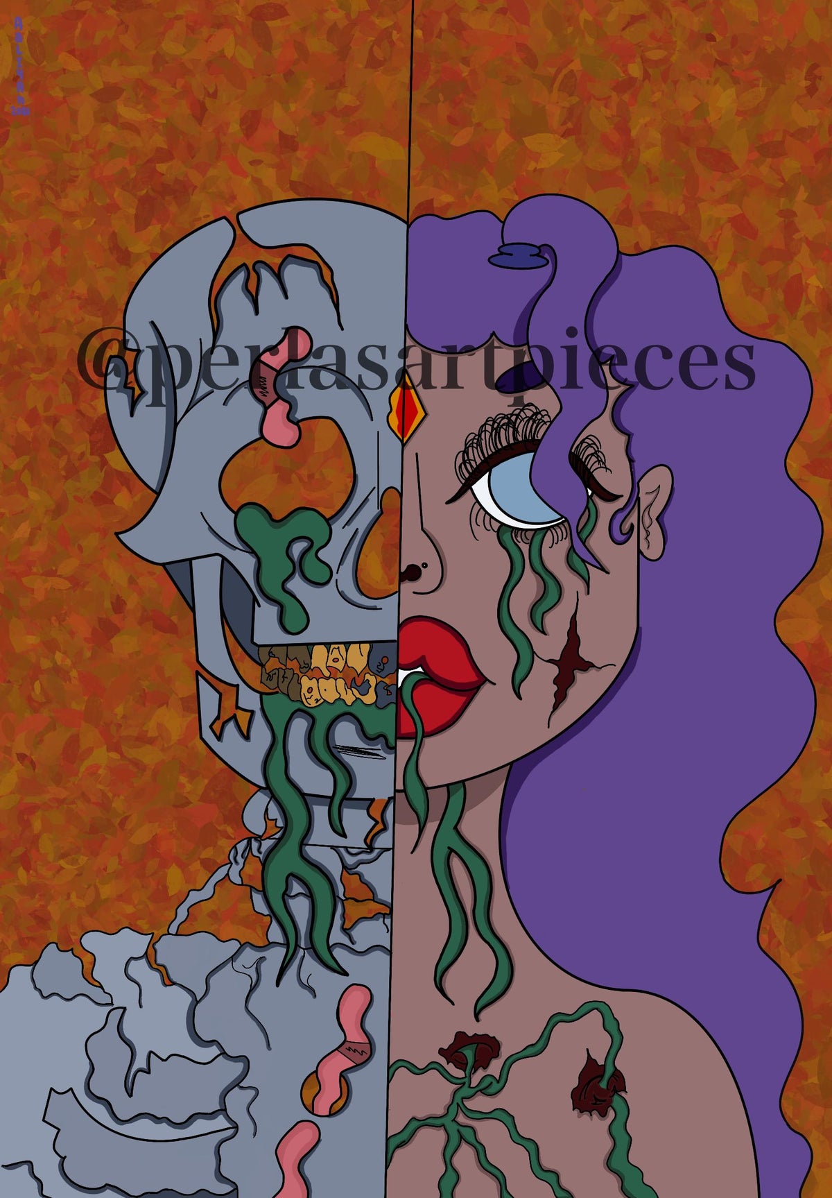 Elvira Bones Sticker